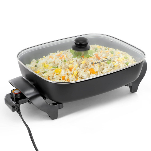 MegaChef 3qt Electric Fry Pan with Non-Stick Coating