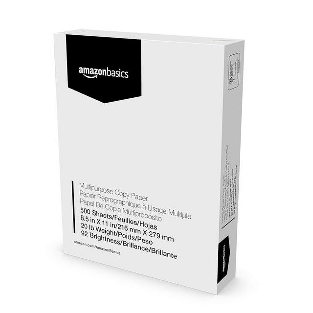 Amazon Basics Multipurpose Copy Printer Paper, 8.5 x 11 Inches, 20 lb, Truckload, 21 Pallet, 8,400 Reams (4.2M Sheets), 92 Bright, White