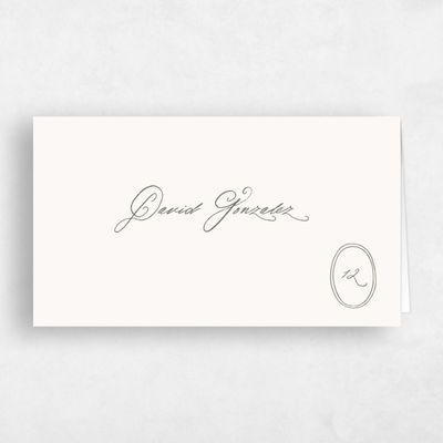 Beige Wedding Place Card - Reece