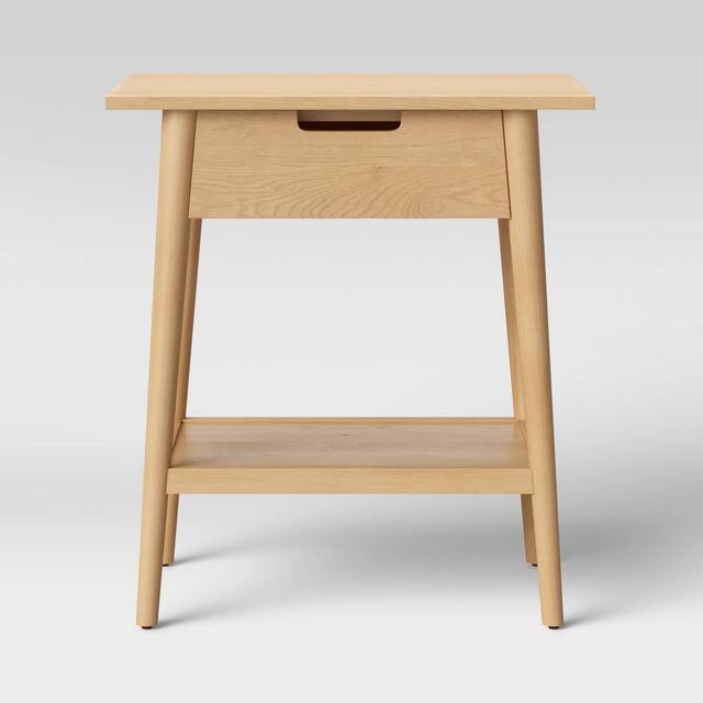 Ellwood Wood End Table with Drawer Natural - Project 62™