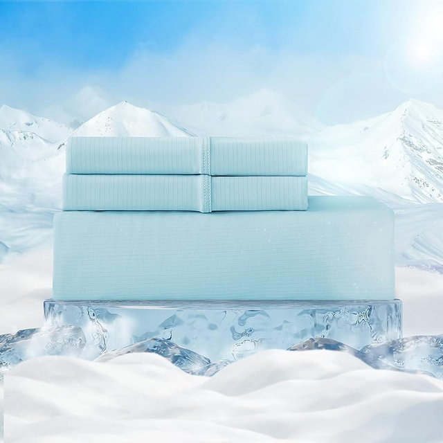 REST Evercool+ Cooling Starter Sheet Set of 1 Queen-Size Fitted Sheet 15’’ deep (Stretched to 18’’) and 2 Standard Pillowcases 30" x 20", Silver Ion Infused Cooling Beddings for Hot Sleepers