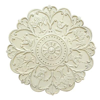 Shabby White Medallion Wall Decor - Stratton Home Decor