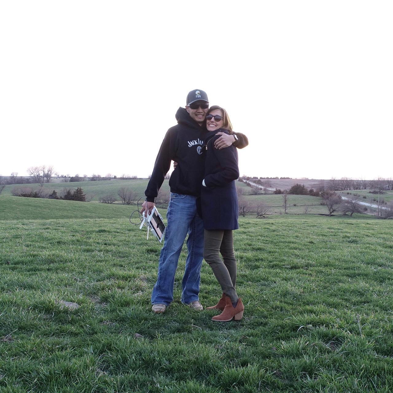 Our first weekend together included some drone photos out in the pasture!