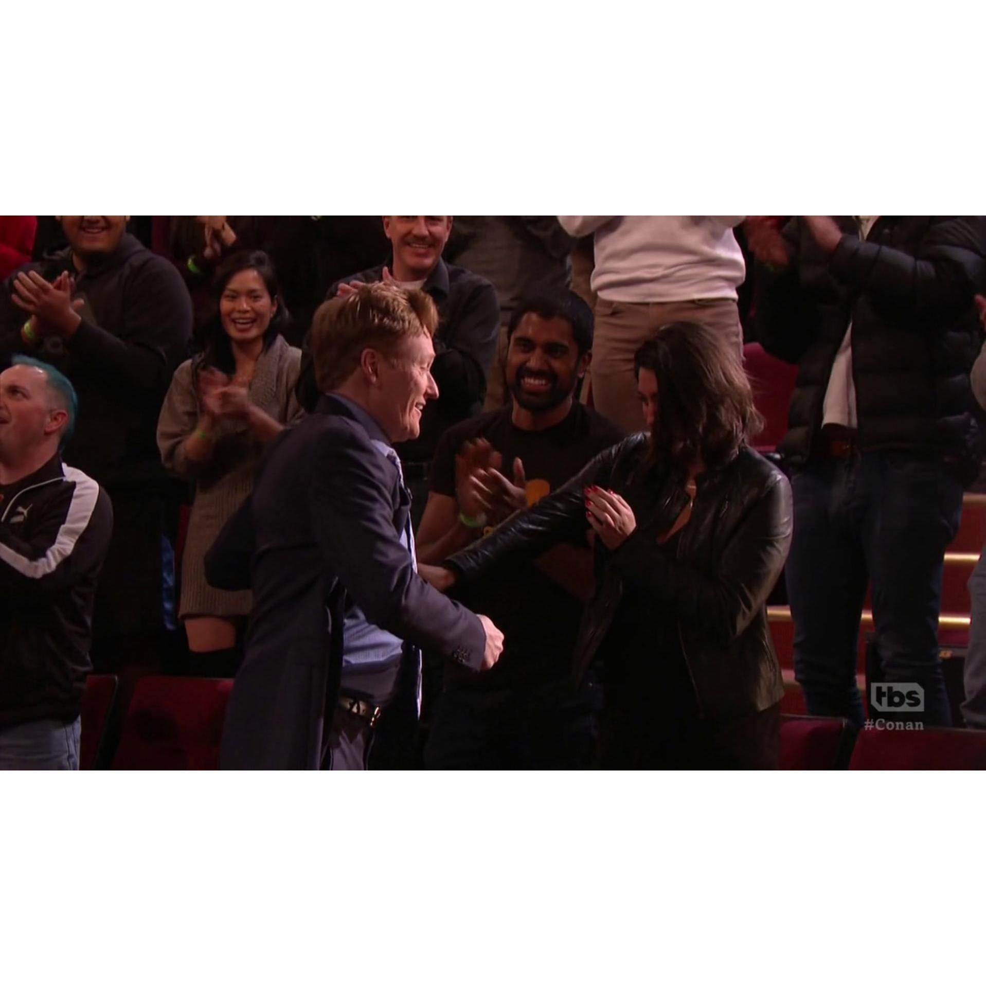 That time Megan touched Conan O'Brien's nipple on TV