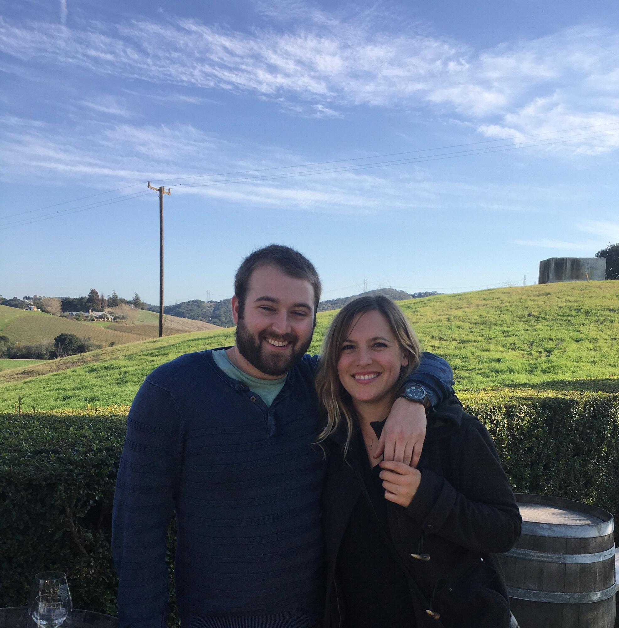 Wine tasting on the first trip to San Lois Obispo to meet all Alec's extended family.