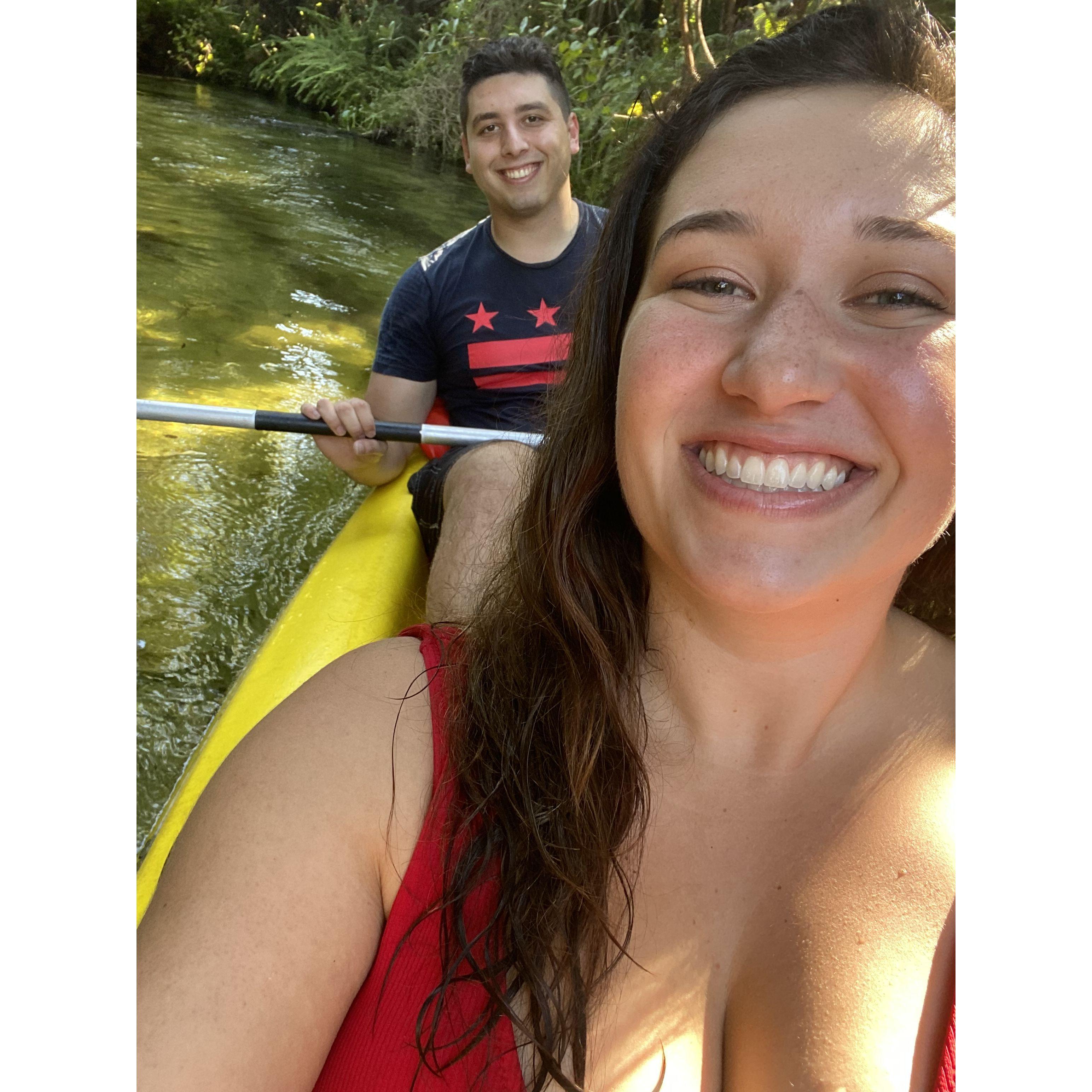 This was our third date at Blue Springs. Alex planned the most perfect date kayaking down the spring.