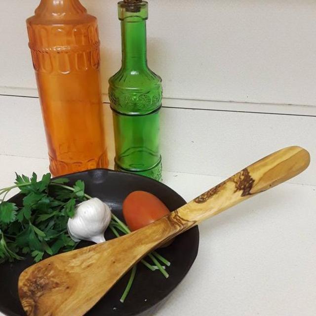 Olive Wood spatula, cooking and serving utensil, premium quality organic culinary kitchenware gift