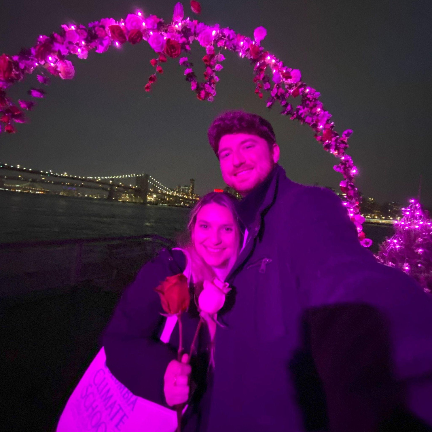 2023 - Valentine's dinner in front of the Brooklyn Bridge