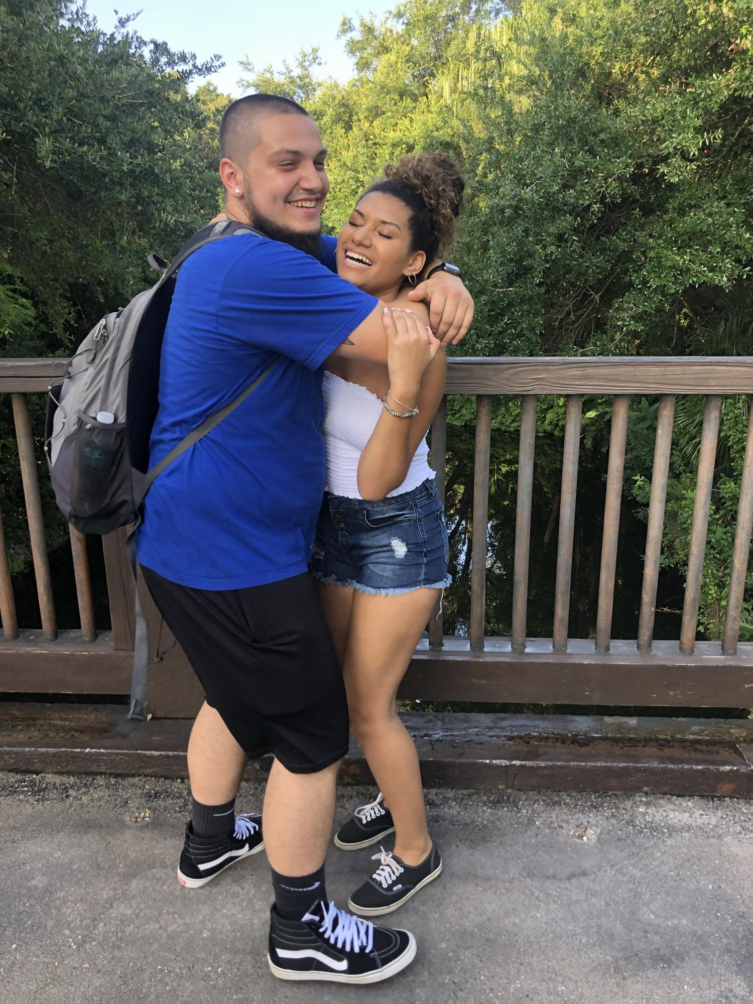 First trip to Florida together- Here’s a random candid of us in Animal Kingdom at Disney World 🐆