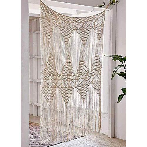Flber Macrame Curtain Large Wall Hanging Bohemian Wedding Decor, 50" w x 75" h