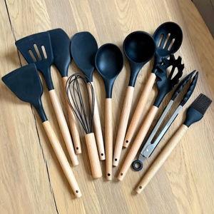 Silicone Utensils Set (Black)