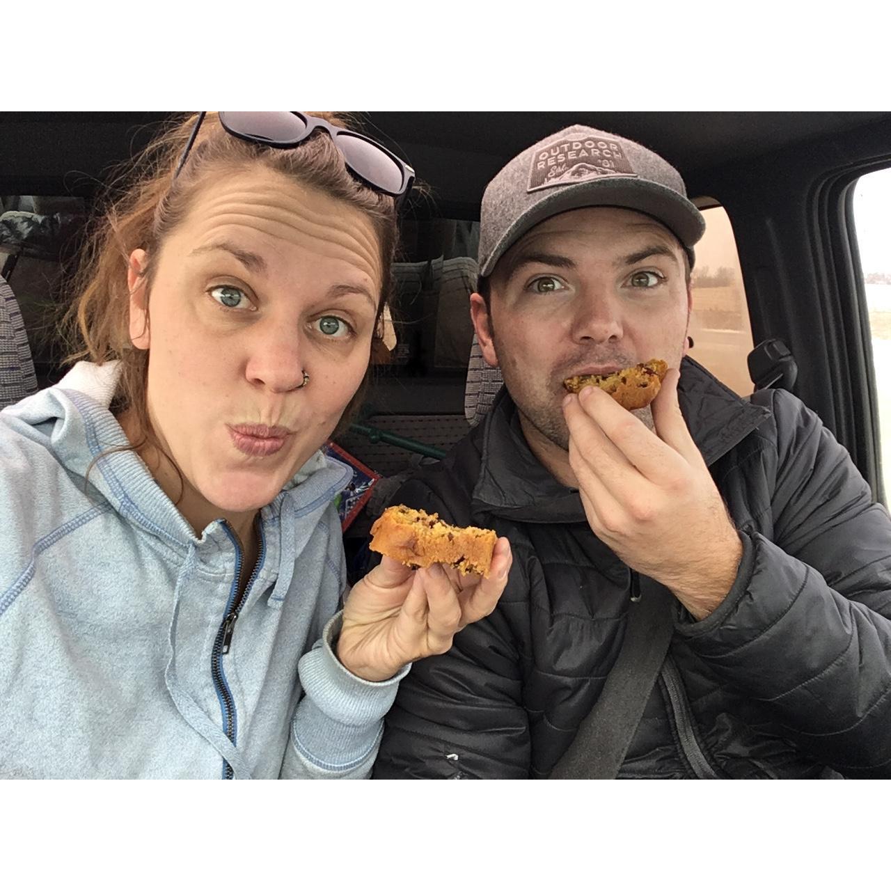 One of our MANY road trips!