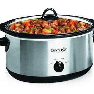 Crock-Pot SCV700SS Stainless Steel 7-Quart Oval Manual Slow Cooker, 7 Quart