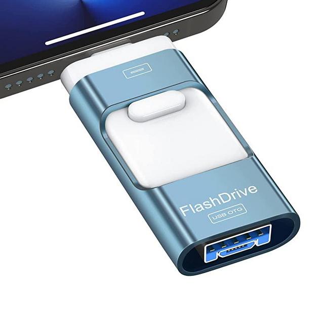 Sunany USB Flash Drive 256GB, Photo Stick Memory External Data Storage Thumb Drive Compatible with Phone, Pad, Android, PC and More Devices (Blue)