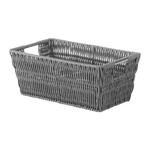 Whitmor Rattique Small Shelf Tote Grey