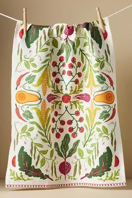 Folkloric Veggies Dish Towel