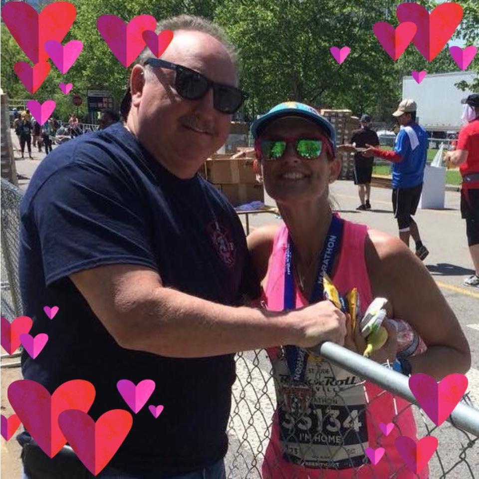 R&R Marathon April 2018 - Nashville, TN. I was so happy to see him at the finish line.