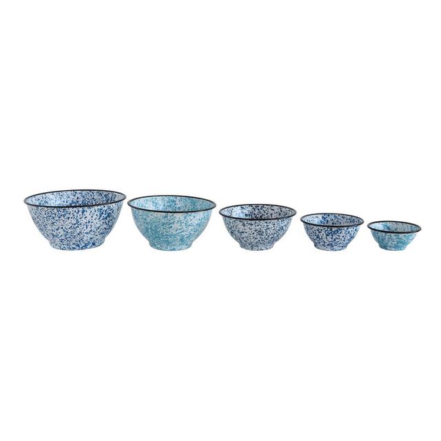 Creative Co-Op Urban Homestead 5 Piece Enamel Mixing Bowl Set