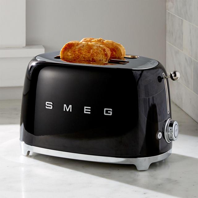 SMEG Black 2-Slice Retro Toaster
