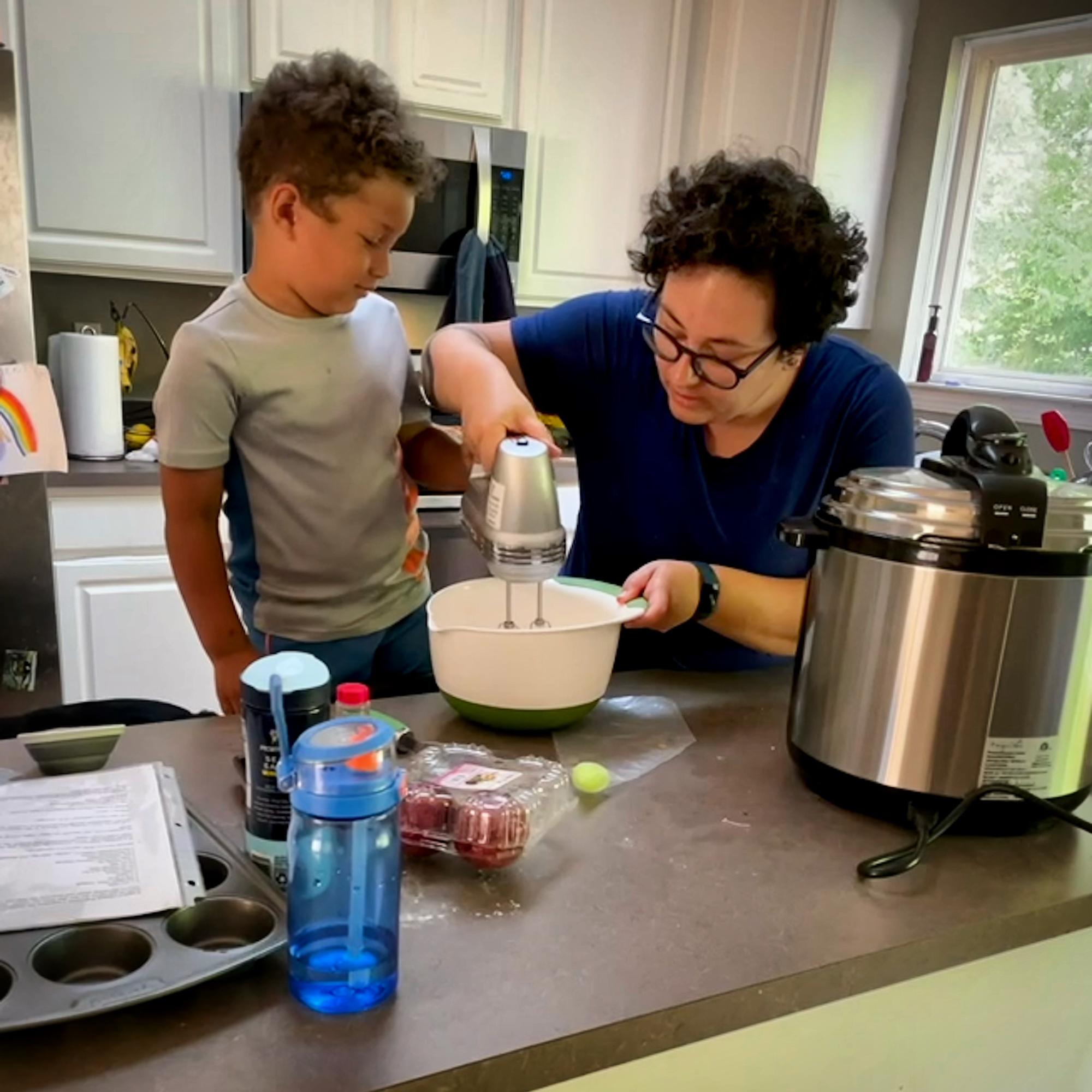 Eli is an especially good helper in the kitchen