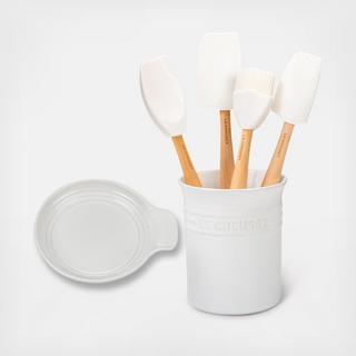 Signature Countertop Utensil Set & Spoon Rest, 6-Piece