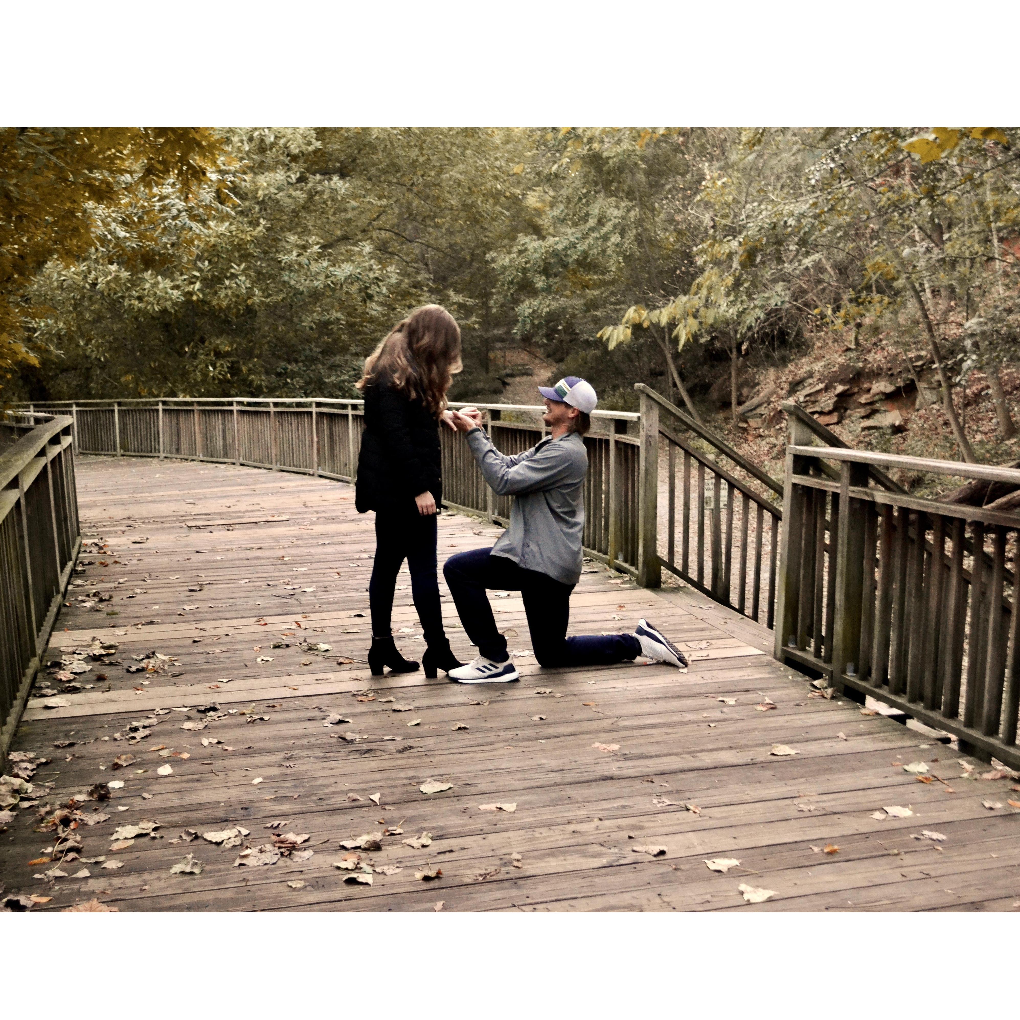 We got engaged on 11/01/2019 in Piedmont Park!