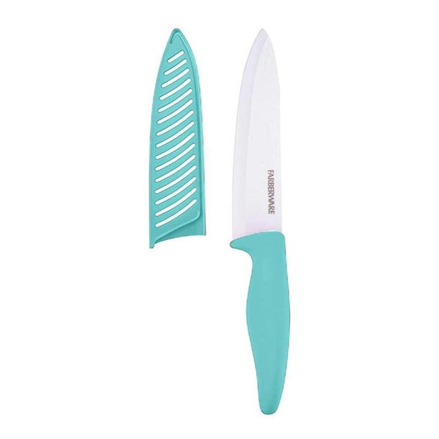 Farberware Ceramic Chef Knife, 6-inch, Aqua