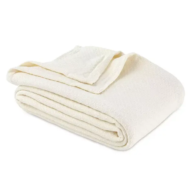 Bee & Willow™ Home Cotton Knit Full/Queen Blanket in Ivory