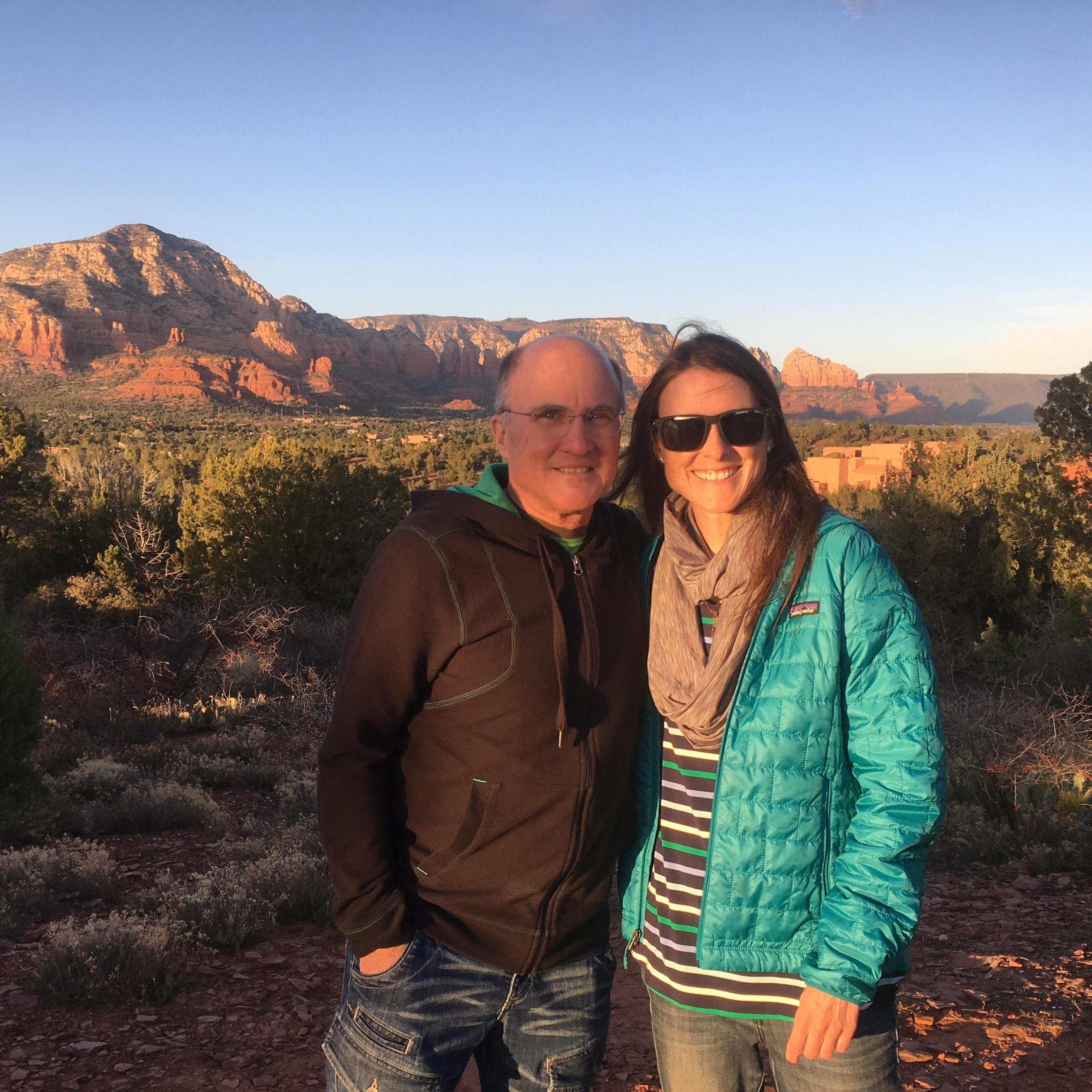 Caroline + Dad in One Of Caroline's Favorite Places - Sedona!
