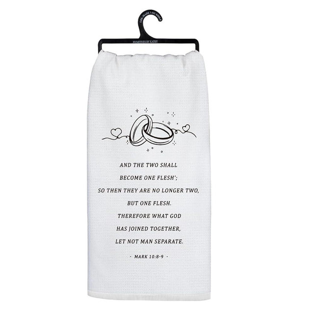 Koesus Christian Wedding Gifts Kitchen Towels, Wedding Engagement Gifts for Couples Newlyweds, Bride and Groom Gifts Dish Towels Tea Towels, Christian Gifts for Couples Hand Towels, 16x24 Inch