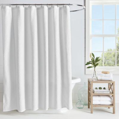 Microsculpt Arrow 72-Inch x 72-Inch Shower Curtain in White