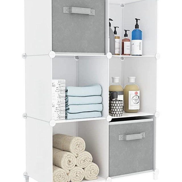 HOMIDEC Bathroom Organizer Cube Storage Organizer Closet Storage Cube Shelf torage Bookcase Bookshelf