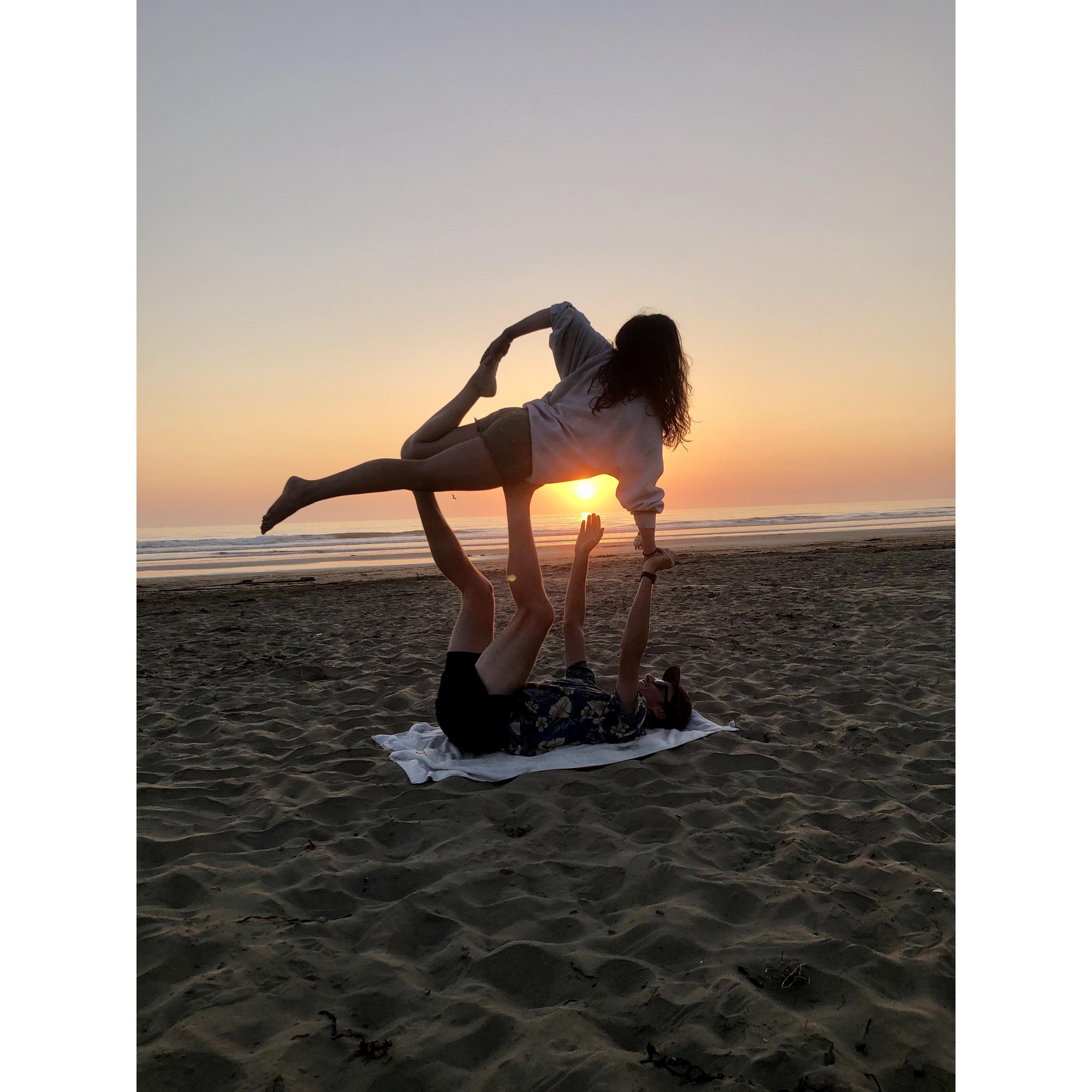 Acro yoga - a COVID pastime.