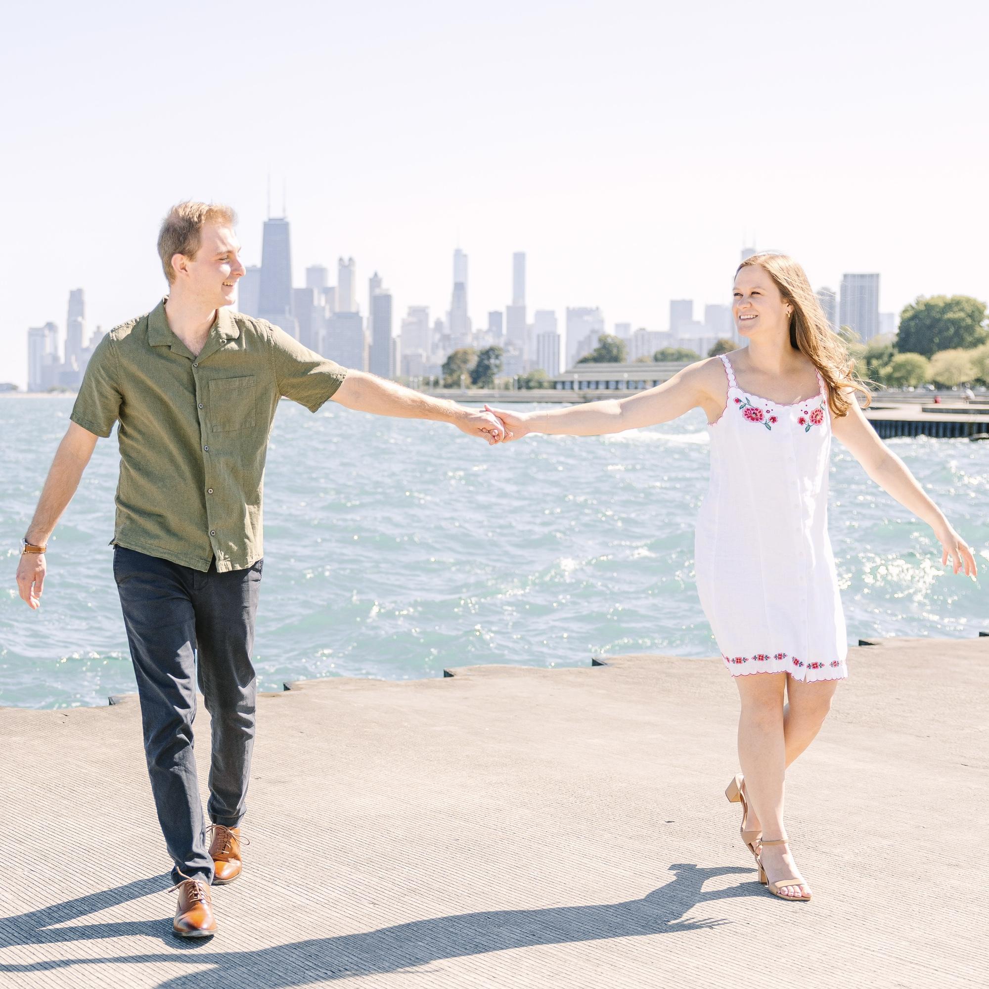 Nothing better than a Chicago skyline backdrop for our engagement photos!