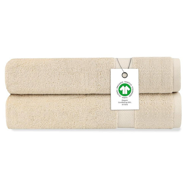 Delara Organic Cotton Luxuriously Plush Hand Towel Pack of 2 | GOTS & OEKO-TEX Certified | Premium Hotel Quality Towels | Feather Touch Technology|650 GSM Long Staple|Soft, Quick Dry & Ultra-Absorbent