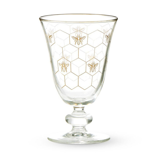 Honeycomb Goblet Glasses, Set of 4
