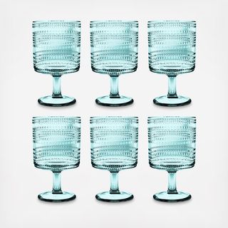 Beaded Acrylic Stacking Wine Goblet, Set of 6
