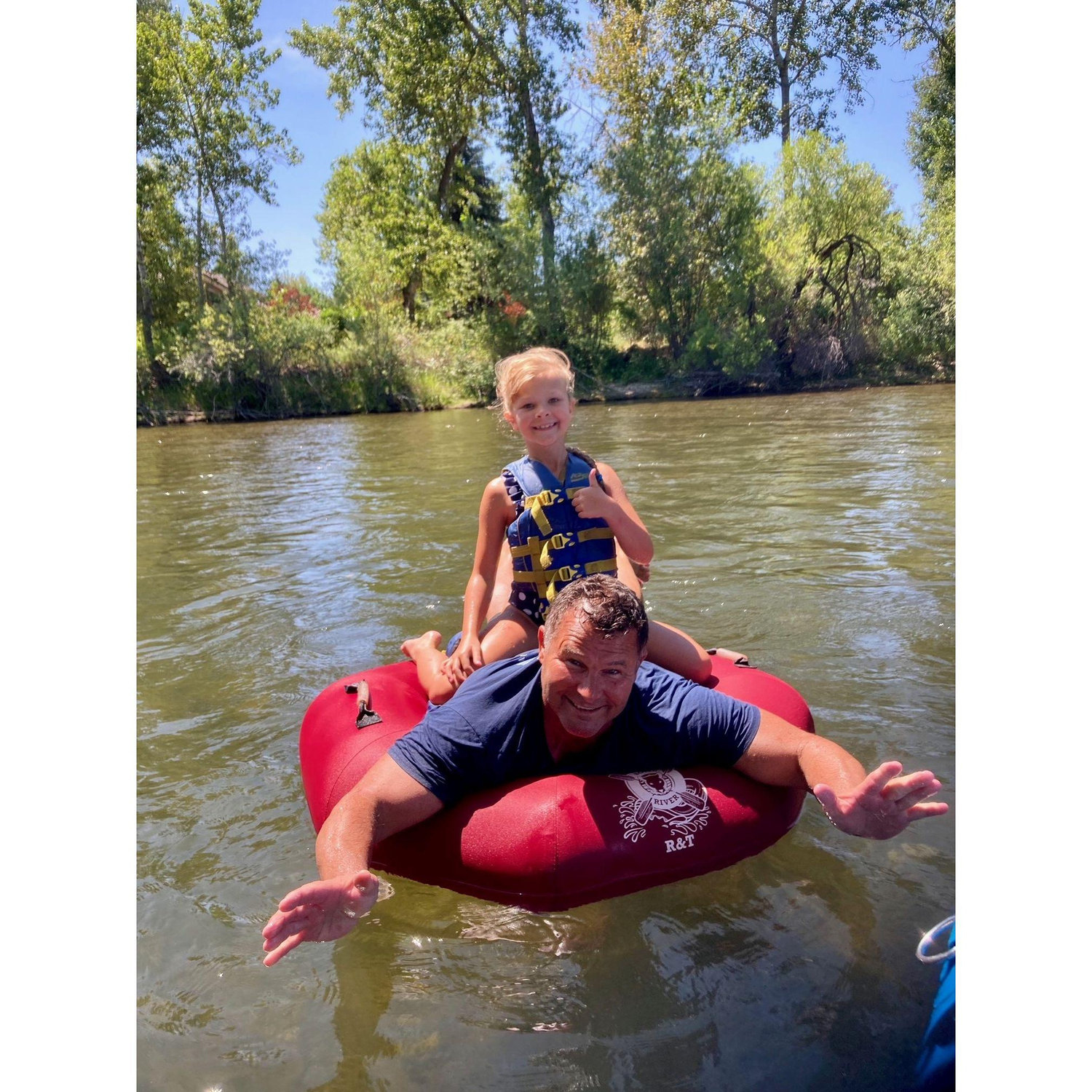Rafing down the Boise River - Summer 2020 (Not long after this photo was taken, Michael helped save an elderly woman from drowning!)