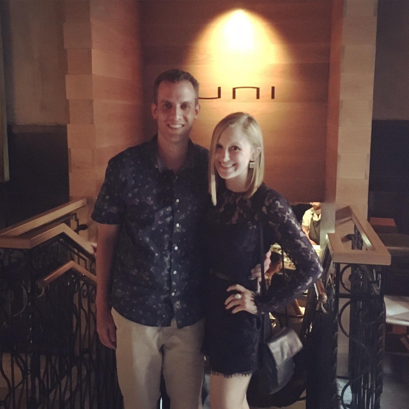 Sean's birthday dinner at Uni