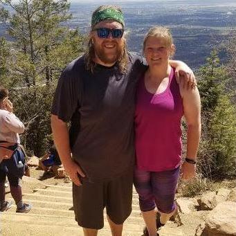 Tackling the Manitou Incline. Kris crushed it!