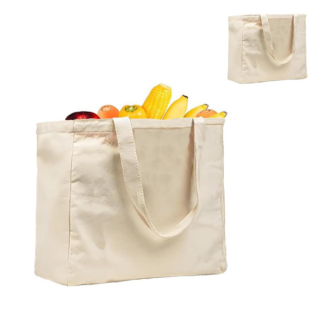 Xinpinzhou 3pcs Extra Large Reusable Shopping Grocery Bags Foldable with Handles, Plain Blank White Big Farmers Market Canvas Tote Bag for Crafts Totebag