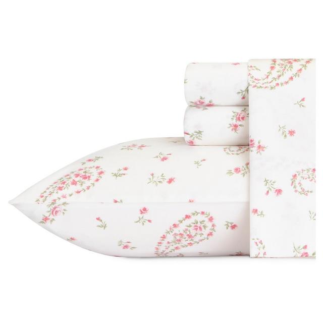 Bristol Paisley Sheet Set (Queen)Pink 300 Thread Count - Laura Ashley