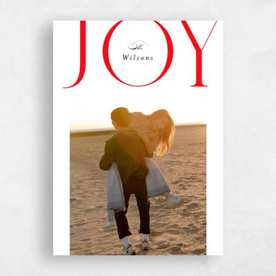 Red Standard Holiday Card - Festive Portrait