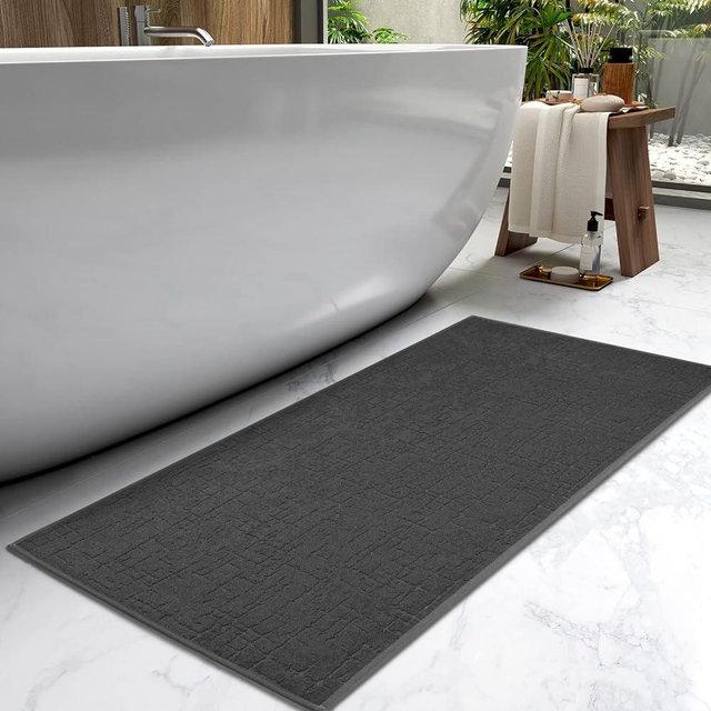 AMOAMI-Bath Mat-Super Absorbent Quick Dry Bathroom Floor Mats-Rubber Backing Washable Bath Mats for Bathroom Thin Bahtroom Rugs Fit Under Door-Bath Rug for in Fornt of Sink,Bathtub,Shower Room