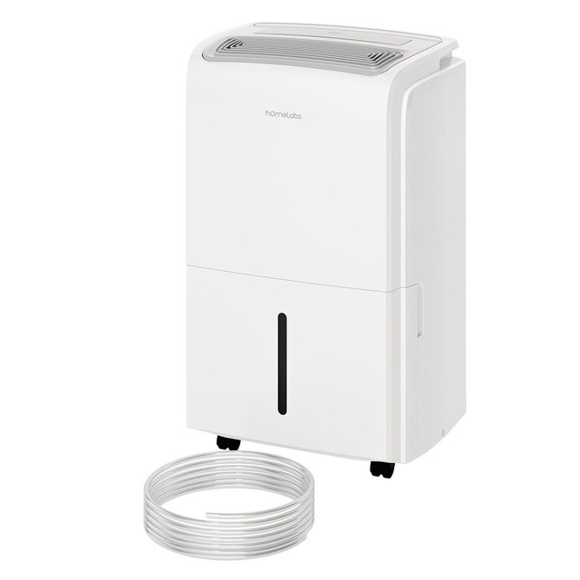 hOmeLabs 40 Pint Dehumidifier with Pump for up to 6,000 Sq Ft Rooms – For Medium to Large Rooms and Basements