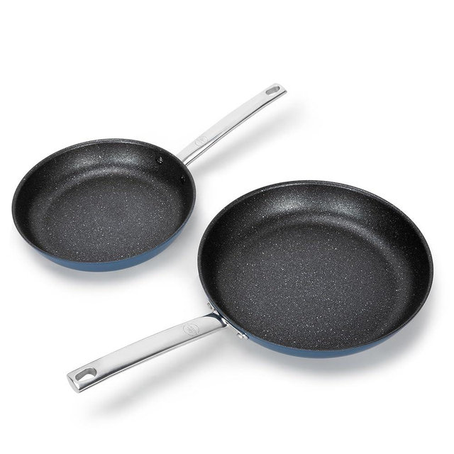 Kitchen Academy Ceramic Nonstick Frying Pans Set/Fry Pan/Skillet Sets, Healthy Induction Cookware Set Suitable for All Stove, Oven Safe up to 550℉