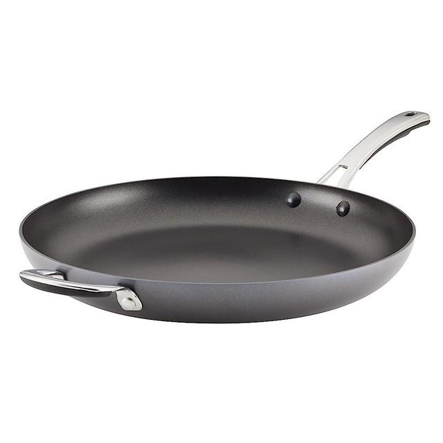 Rachael Ray Cook + Create Hard Anodized Nonstick Frying Pan/Skillet with Helper Handle, 14 Inch - Black