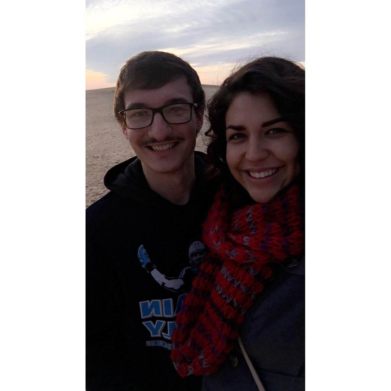 Jeni visiting Kyle in North Carolina over winter break.