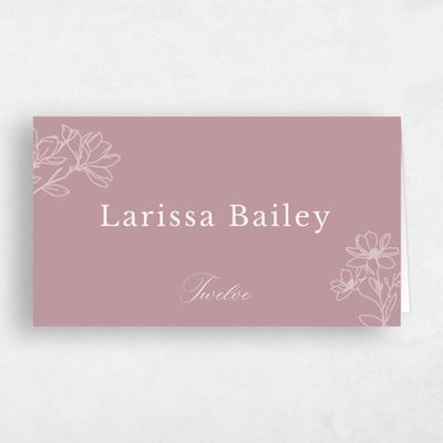 Pink Simple Wedding Place Card - Magnolia