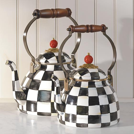 MacKenzie-Childs Courtly Check 2 Quart Tea Kettle